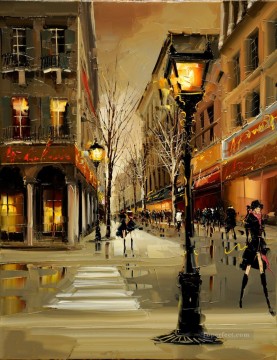 Impresionismo Painting - Kal Gajoum Paris 24 con espátula
